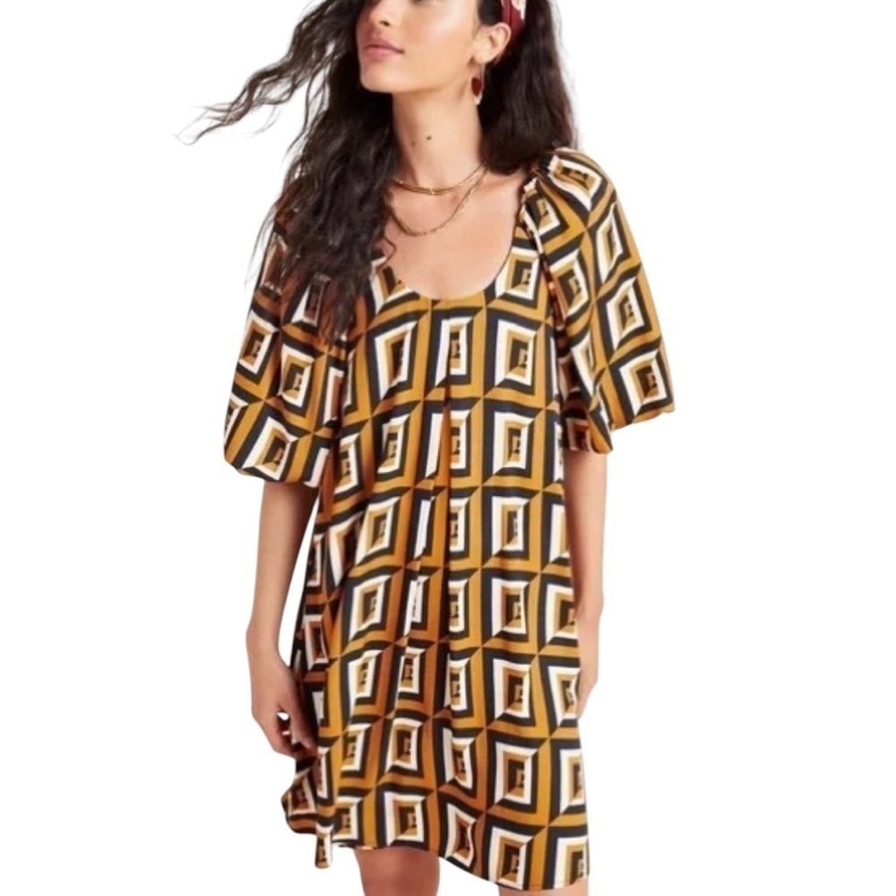 COREY LYNN CALTER x ANTHROPOLOGIE Meriwether‎ Geometric Tunic Dress